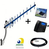 kit  Antena  15dbi  800 A 960MHZ e Celular  Cromus cf-501 c/ cabo 10m