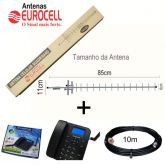 kit  Antena Eurocell 16dbi e Celular  Cromus cf-501 c/ cabo 10m